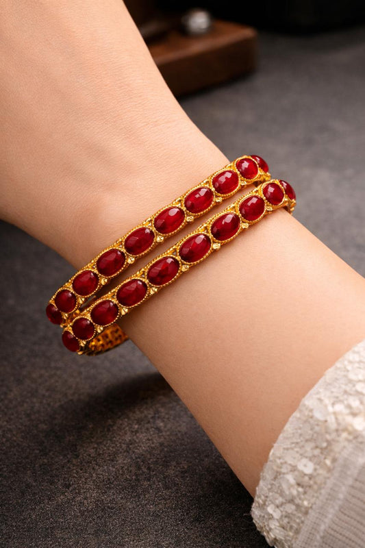 Ruby Glow Bangles