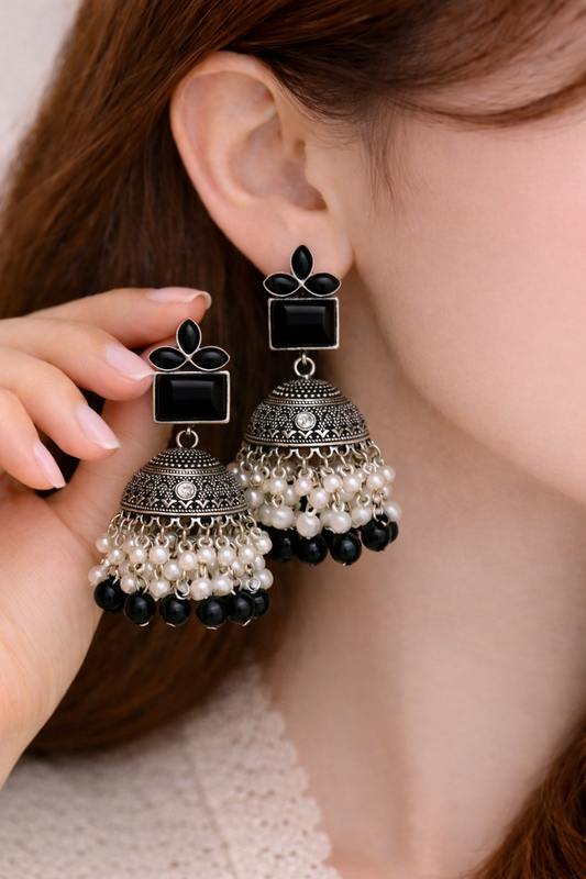Silver-Plated Jhumka