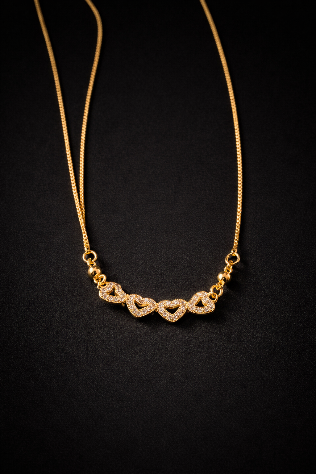 Golden Heart Link Necklace