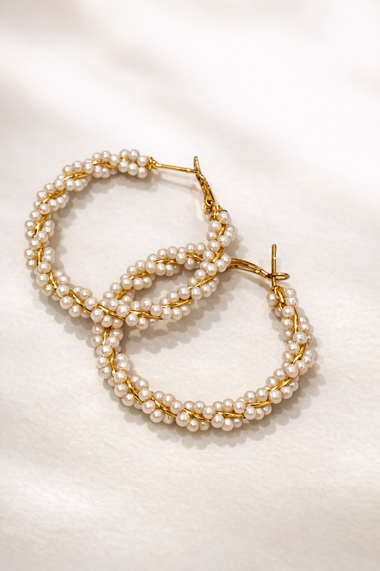Sabrio élise pearl hoops