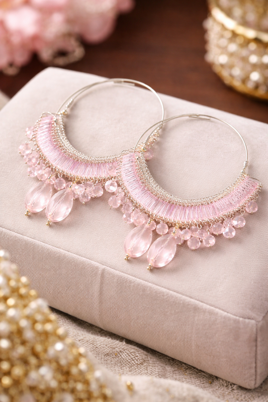 Rose Halo Earrings